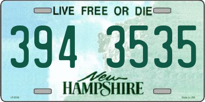 NH license plate 3943535