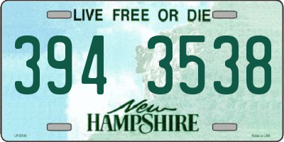 NH license plate 3943538