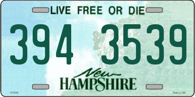 NH license plate 3943539