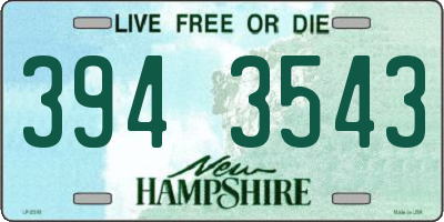 NH license plate 3943543