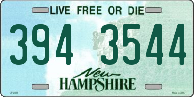 NH license plate 3943544