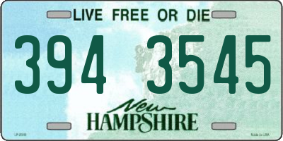 NH license plate 3943545