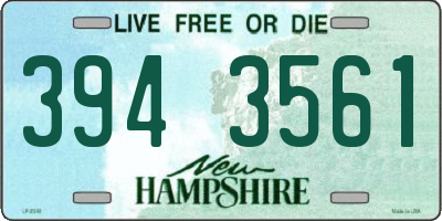 NH license plate 3943561