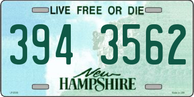 NH license plate 3943562