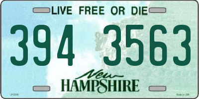 NH license plate 3943563