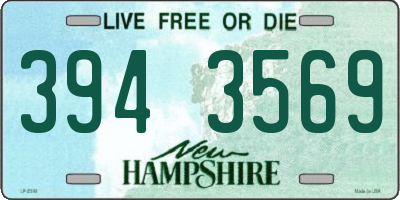NH license plate 3943569