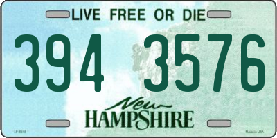 NH license plate 3943576