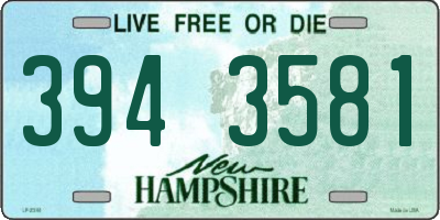 NH license plate 3943581
