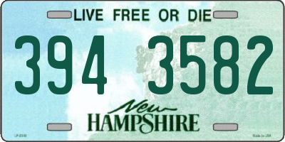NH license plate 3943582