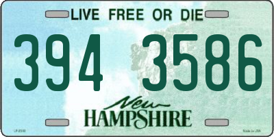 NH license plate 3943586