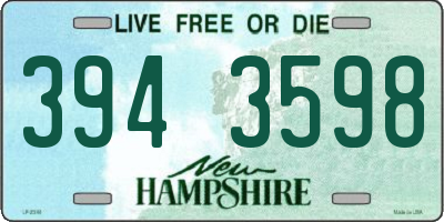 NH license plate 3943598