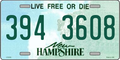 NH license plate 3943608