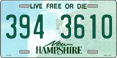 NH license plate 3943610