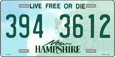 NH license plate 3943612