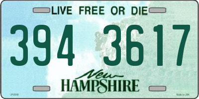 NH license plate 3943617
