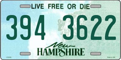 NH license plate 3943622