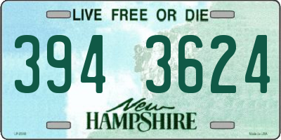 NH license plate 3943624