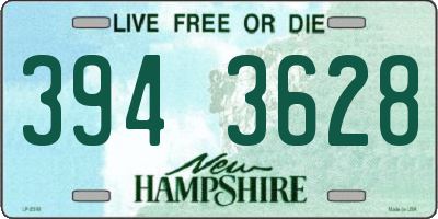 NH license plate 3943628