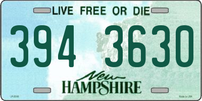 NH license plate 3943630