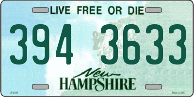 NH license plate 3943633