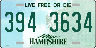 NH license plate 3943634