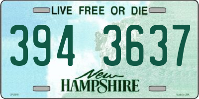 NH license plate 3943637