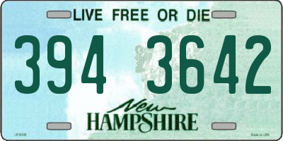 NH license plate 3943642