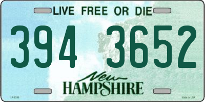 NH license plate 3943652