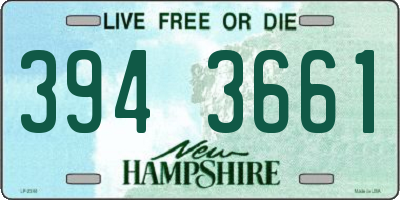 NH license plate 3943661