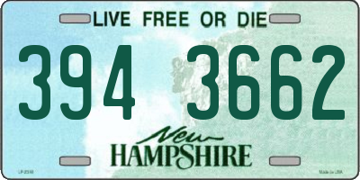 NH license plate 3943662