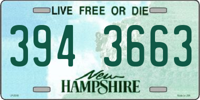 NH license plate 3943663