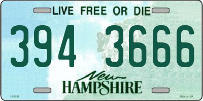 NH license plate 3943666