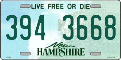 NH license plate 3943668