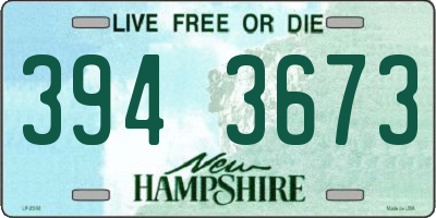 NH license plate 3943673