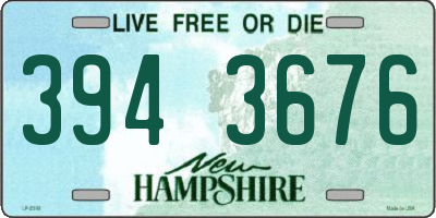 NH license plate 3943676