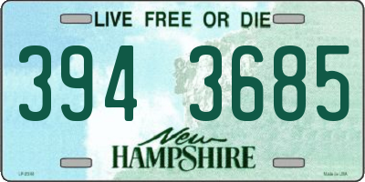 NH license plate 3943685