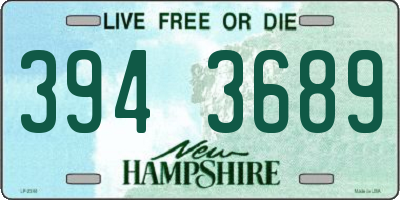 NH license plate 3943689