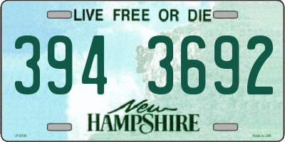 NH license plate 3943692