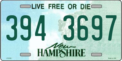 NH license plate 3943697