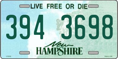 NH license plate 3943698
