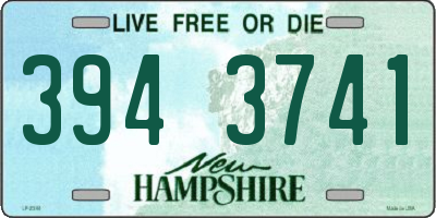 NH license plate 3943741