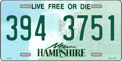 NH license plate 3943751