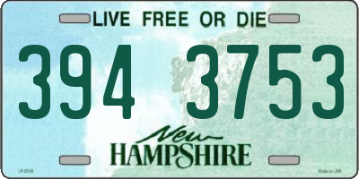 NH license plate 3943753