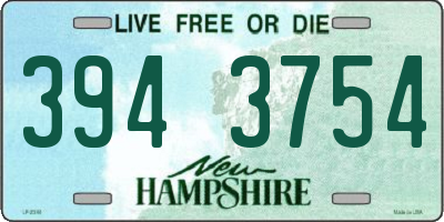 NH license plate 3943754