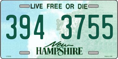 NH license plate 3943755