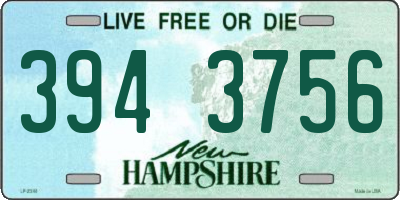 NH license plate 3943756