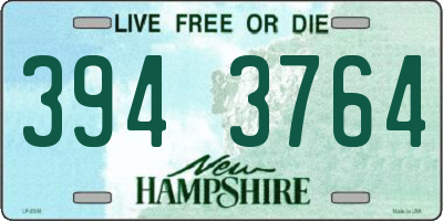 NH license plate 3943764