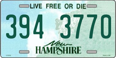 NH license plate 3943770