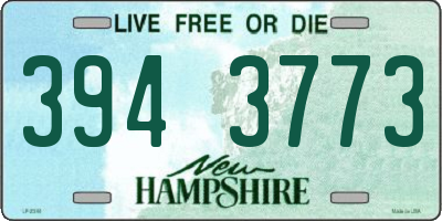 NH license plate 3943773