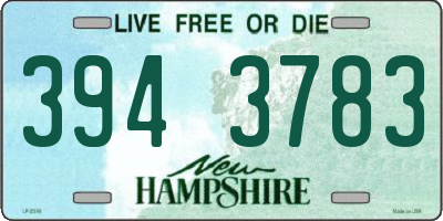 NH license plate 3943783